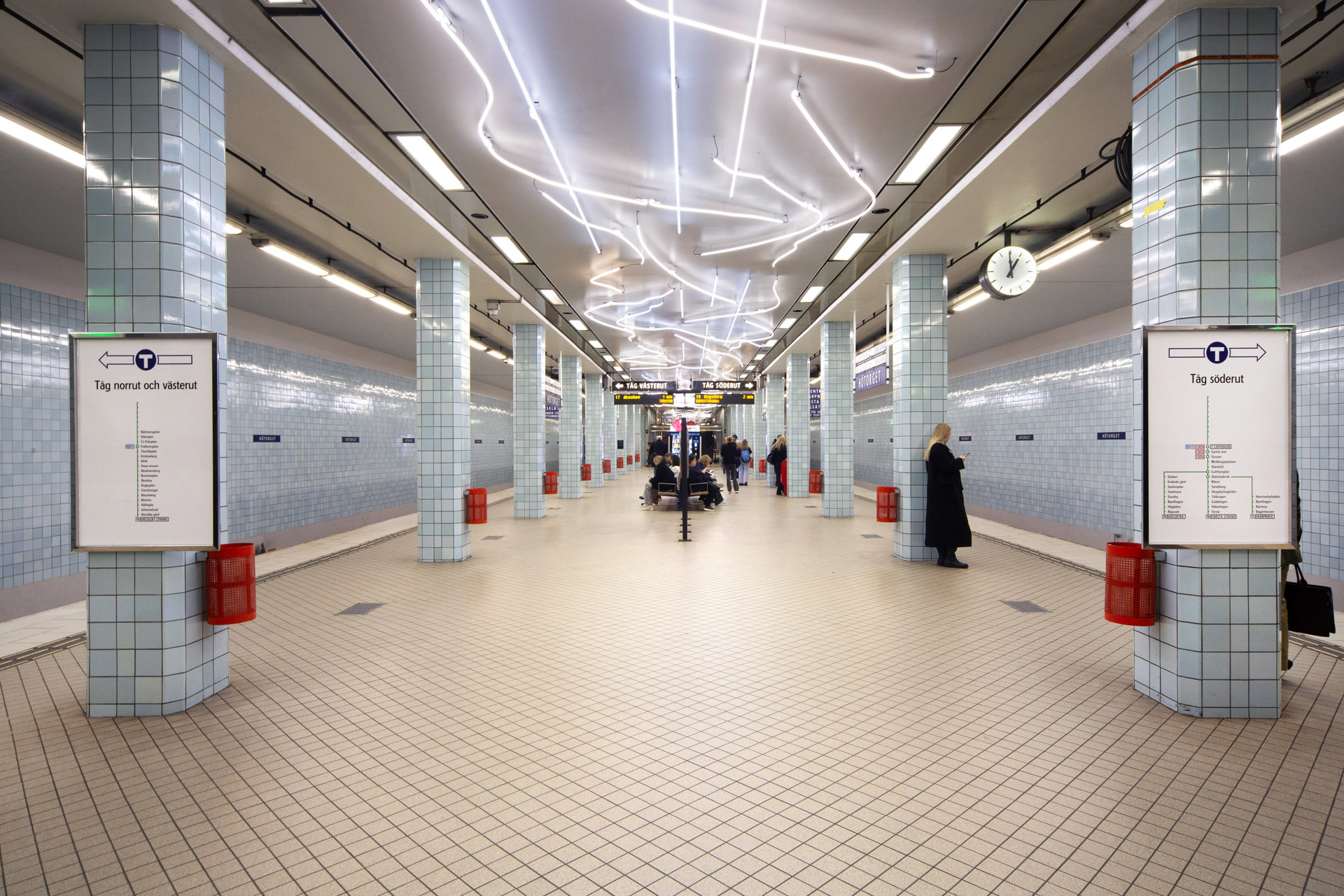 Hötorgets Tunnelbanestation Fotograf Hans Ekestang.